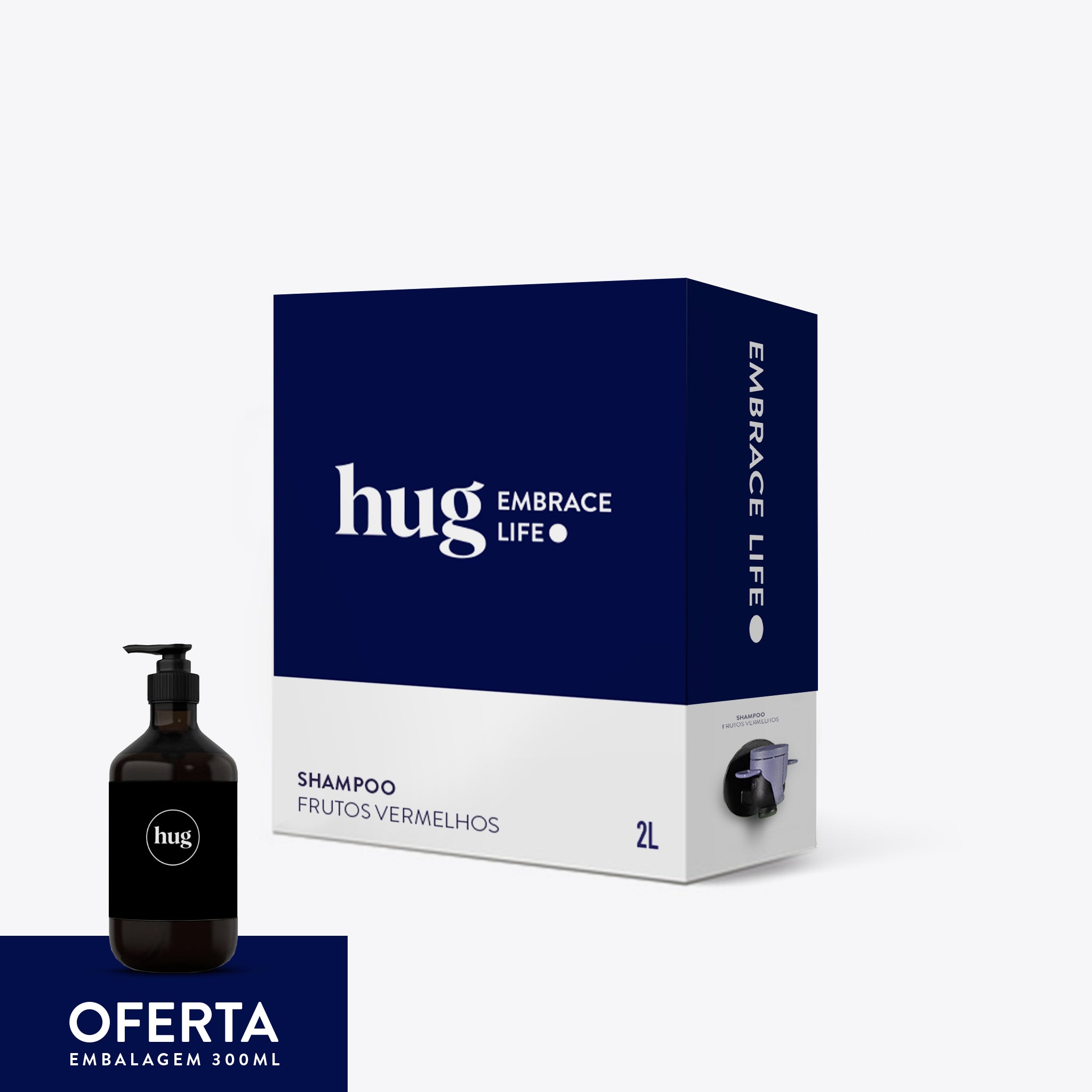 Shampoo Suave e Gel de Banho Hidratante Ecológicos de Frutos Vermelhos (OFERTA Embalagem para Refil) - HUG - Embrace Life ●