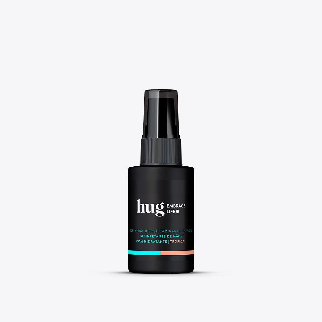 Desinfetante de Mãos em Spray com Hidratante Aroma a Tropical 30ml - HUG - Embrace Life ●