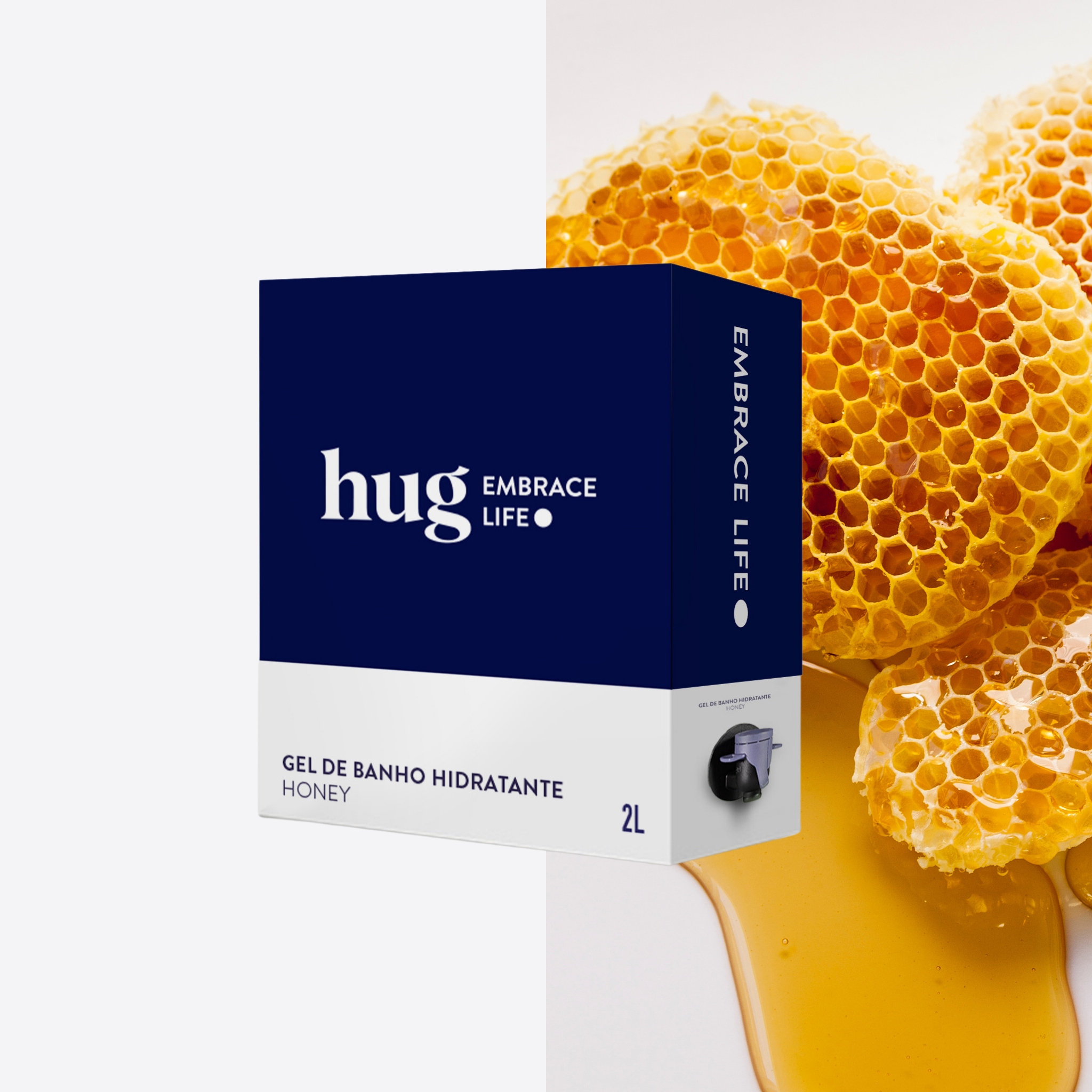 Gel de banho Ecológico Hidratante Honey 2L - HUG - Embrace Life ●